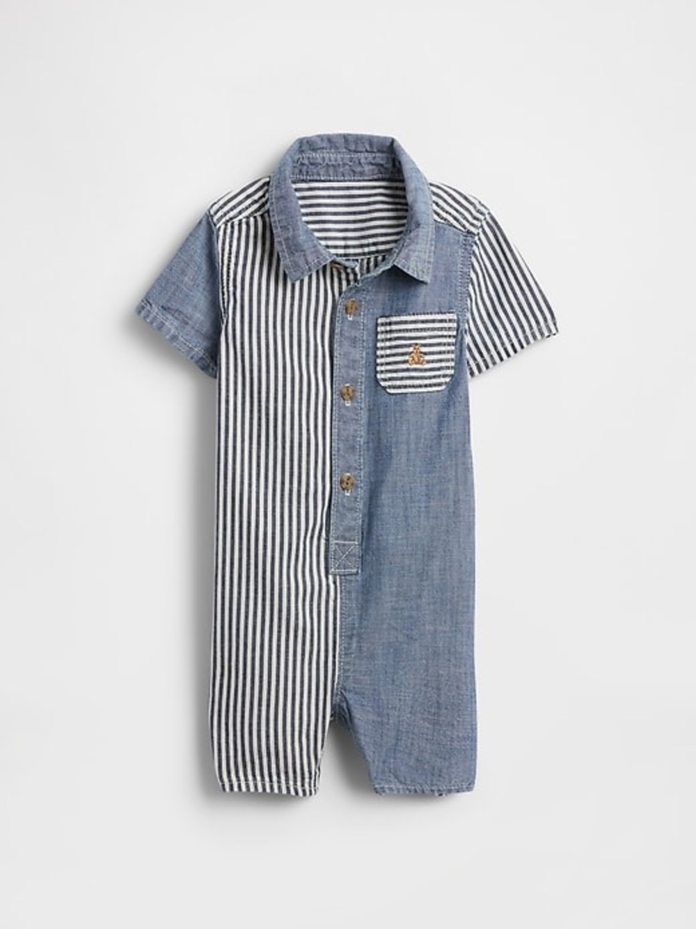 GAP Chambray Striped One Piece, 12-18 Months NWT